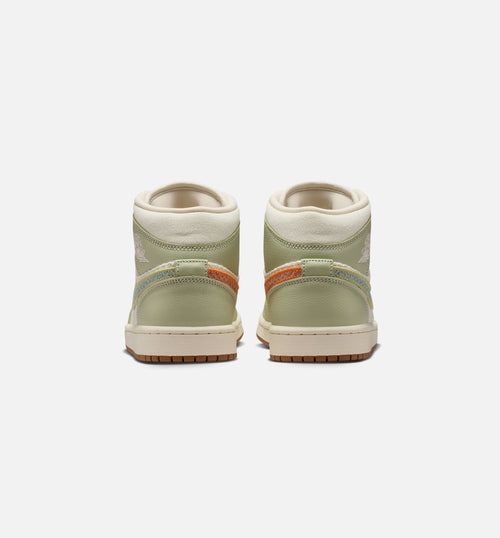 Air Jordan 1 Mid SE Olive Aura Womens Lifestyle Shoe | Olive Aura/Pearl White/Lawn
