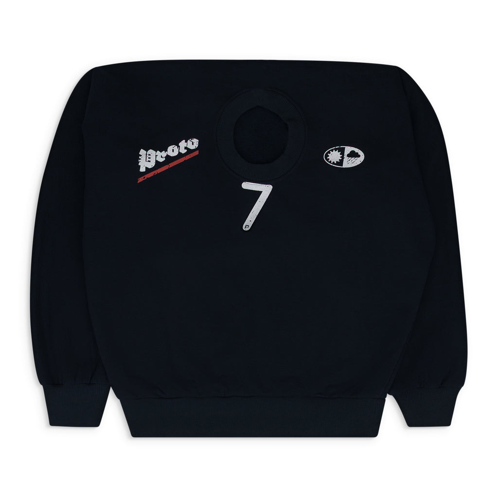 Navy Shrunken Sweatshirt