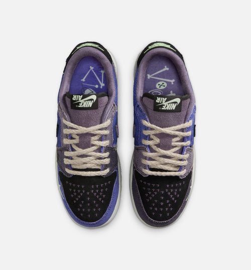 Air Jordan 1 Low OG Grade School - Regency Purple/Vapor Green/Black/Dark Raisin/Daybreak/Light Silver